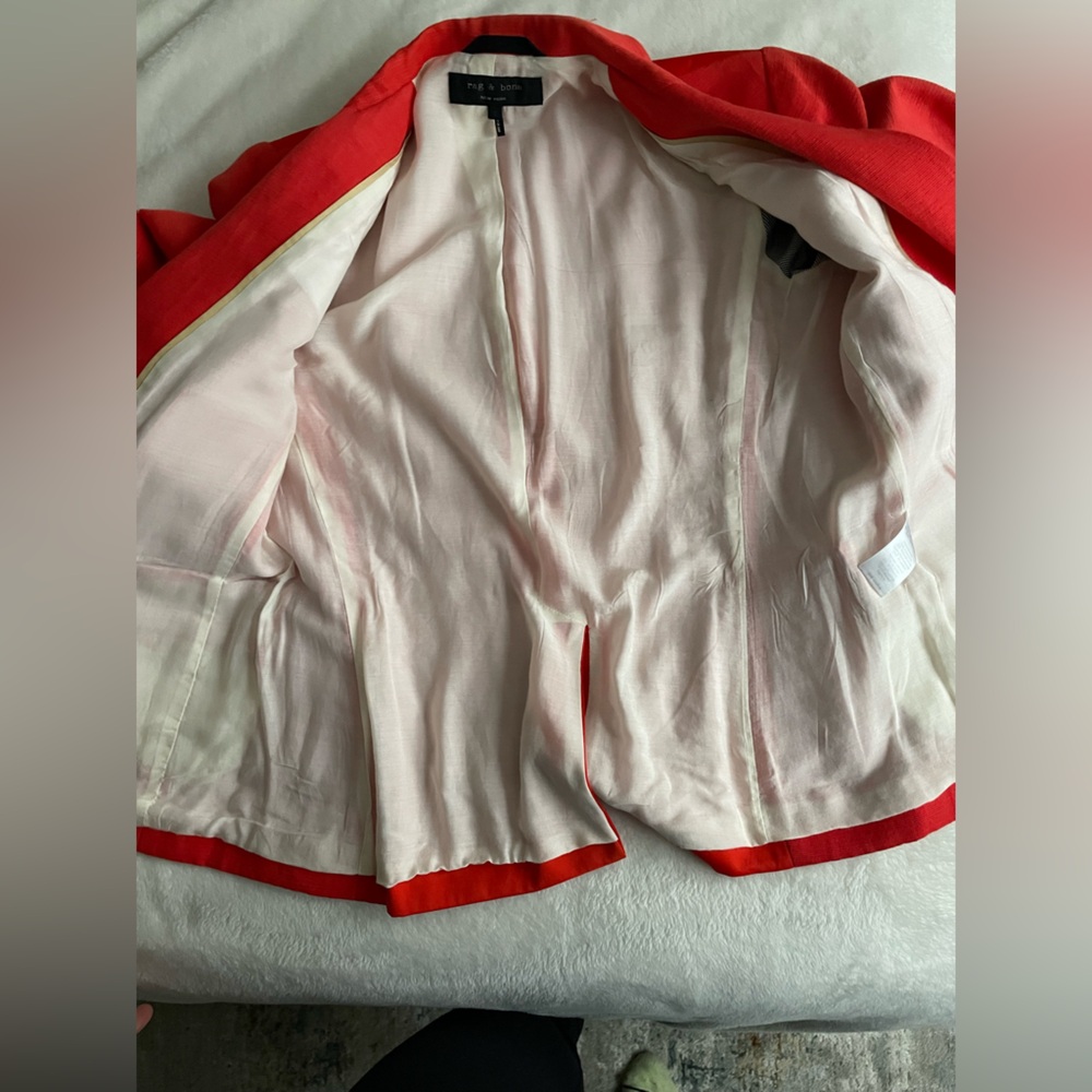 Red / orange rag&bone Women's Blazer - Picture 7 of 7
